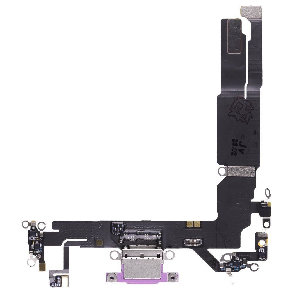 Шлейф для Apple iPhone 16 с комп. + разъем зарядки + микрофон (розовый) (ORIG100)