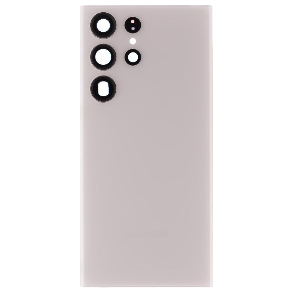 Задняя крышка для Samsung S918 Galaxy S23 Ultra (белый) (в сборе со стеклом камеры) (ORIG100)