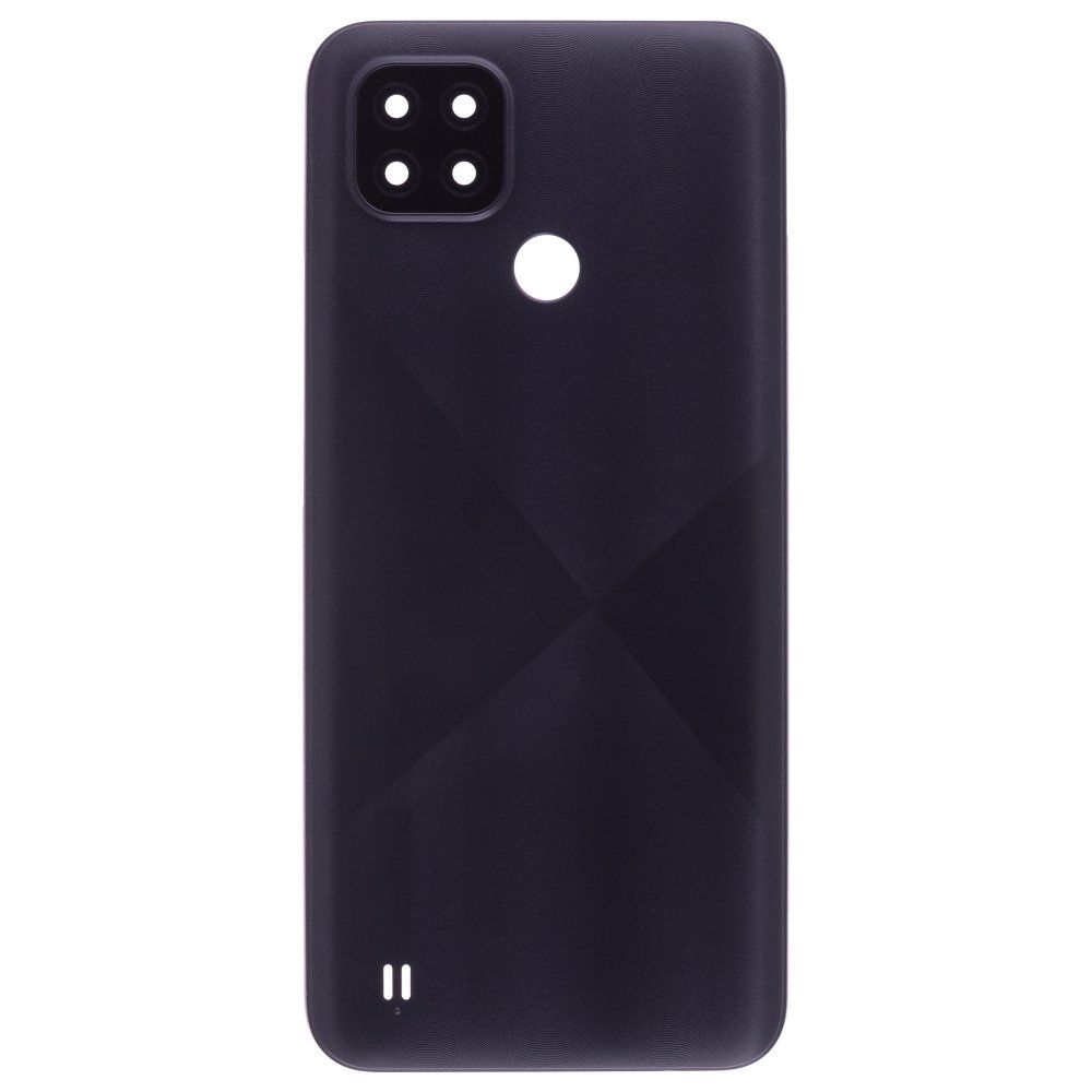 Задняя крышка для Realme C21 (RMX3201) (черный) (в сборе со стеклом камеры)