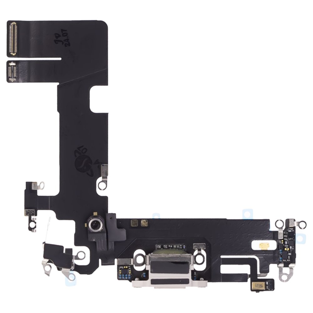Шлейф для Apple iPhone 13 с комп. + разъем зарядки + микрофон (белый) (ORIG100)
