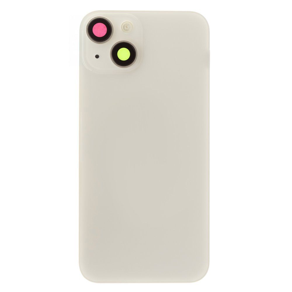 Задняя крышка для Apple iPhone 14 (белый) (в сборе со стеклом камеры и шлейфом) (Premium)