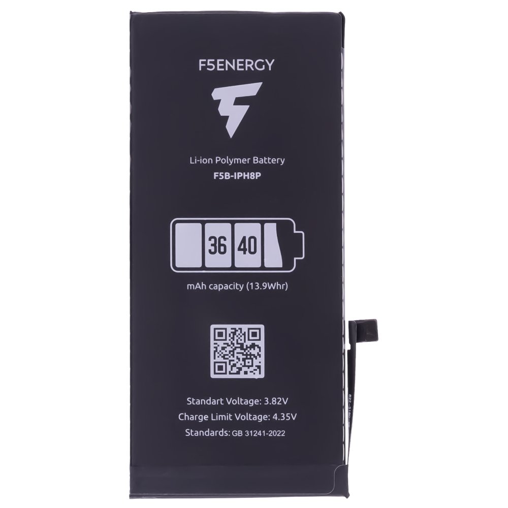 Аккумулятор для Apple iPhone 8 Plus (F5ENERGY) (усиленный) (3640 мАч) (SPECIAL EDITION) + двухсторонний скотч