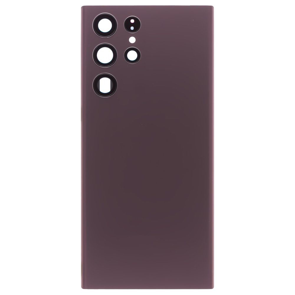 Задняя крышка для Samsung S908 Galaxy S22 Ultra (бордовый) (в сборе со стеклом камеры) (ORIG100)