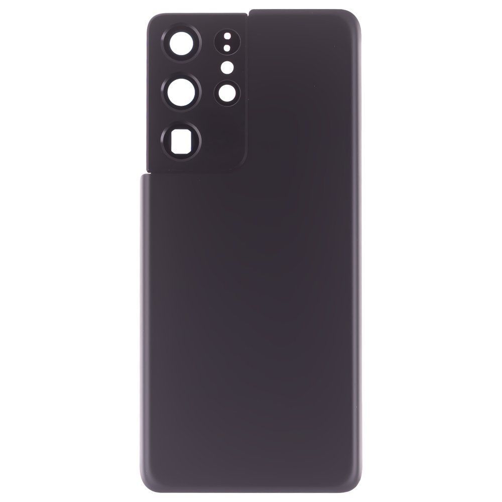 Задняя крышка для Samsung G998 Galaxy S21 Ultra (черный) (в сборе со стеклом камеры) (ORIG100)