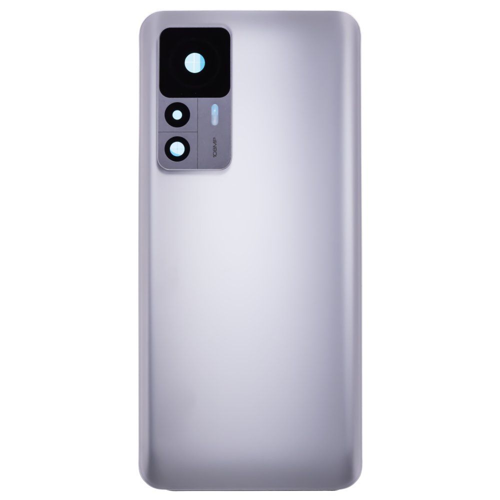 Задняя крышка для Xiaomi 12T (22071212AG) (серебристый) (в сборе со стеклом камеры)