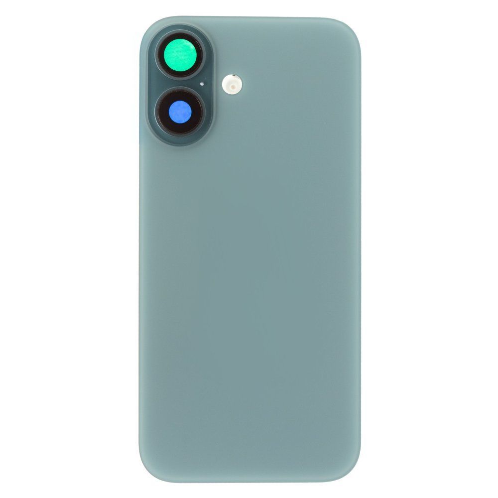 Задняя крышка для Apple iPhone 16 (зеленый) (в сборе со стеклом камеры и шлейфом) (Premium)