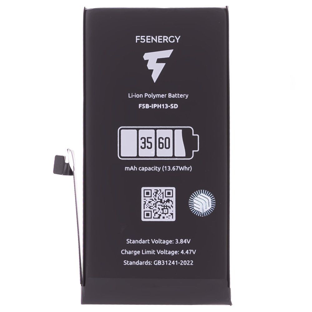 Аккумулятор для Apple iPhone 13 (F5ENERGY) (усиленный) (3560 мАч) (SPECIAL EDITION) (с верификацией) + двухсторонний скотч