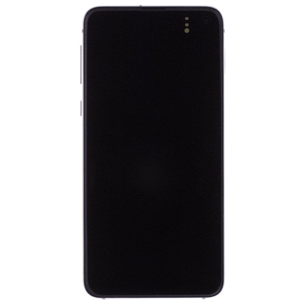 Дисплей для Samsung G970 Galaxy S10e + тачскрин (серебристый) (в рамке) (ORIG100) (возможен дефект ЛКП)