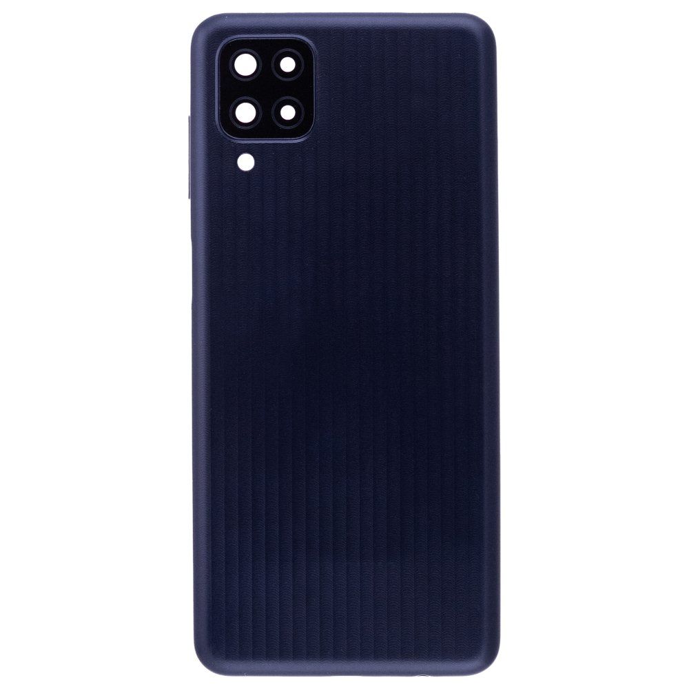 Задняя крышка для Samsung M127 Galaxy M12 (черный) (в сборе со стеклом камеры)