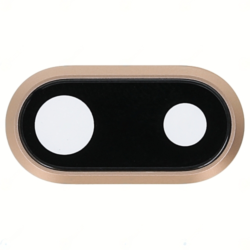 Стекло задней камеры для Apple iPhone 8 Plus (в рамке) (золотистый)