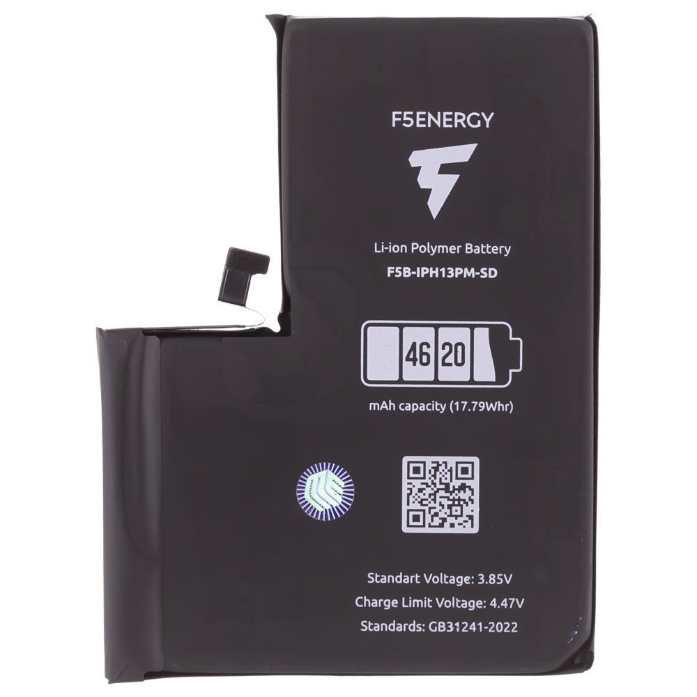 Аккумулятор для Apple iPhone 13 Pro Max (F5ENERGY) (усиленный) (4620 мАч) (SPECIAL EDITION) (с верификацией) + двухсторонний скотч