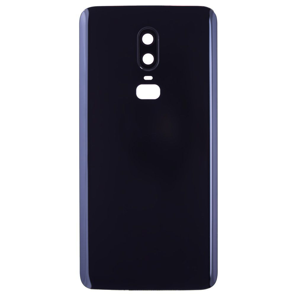 Задняя крышка для OnePlus 6 (черный глянец) (в сборе со стеклом камеры)