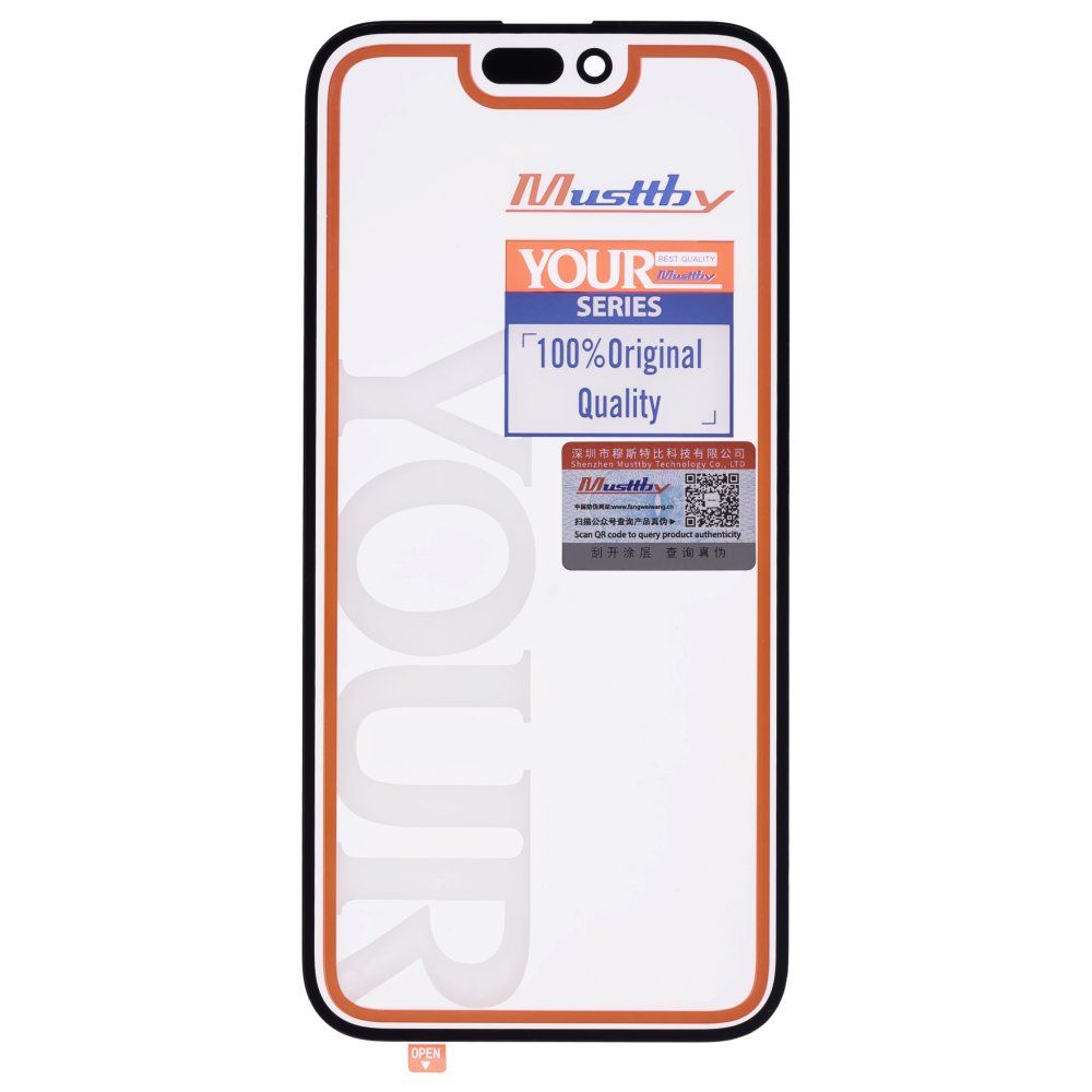 Стекло модуля для Apple iPhone 14 Pro Max + OCA (Musttby) (Premium)