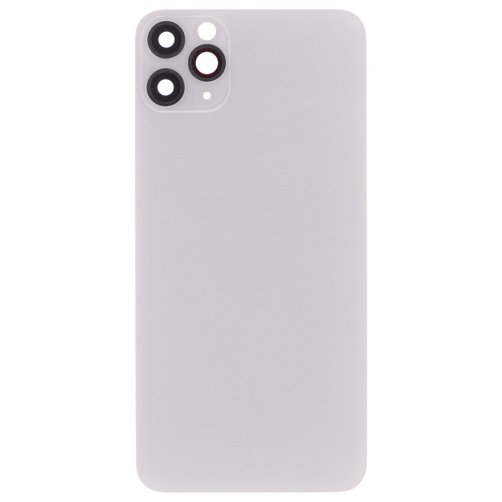 Задняя крышка для Apple iPhone 11 Pro Max (белый) (в сборе со стеклом камеры) (Premium)