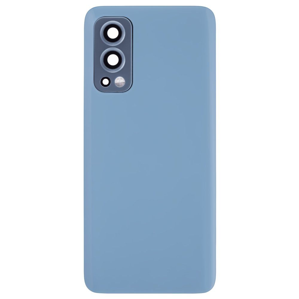 Задняя крышка для OnePlus Nord 2 5G (DN2103) (голубой) (в сборе со стеклом камеры)