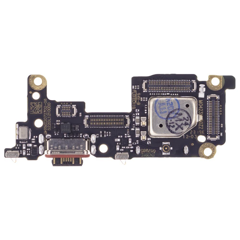 Нижняя плата для Xiaomi 12T (22071212AG) / 12T Pro (22081212UG) с комп. + разъем зарядки + микрофон + разъем SIM (ORIG100)