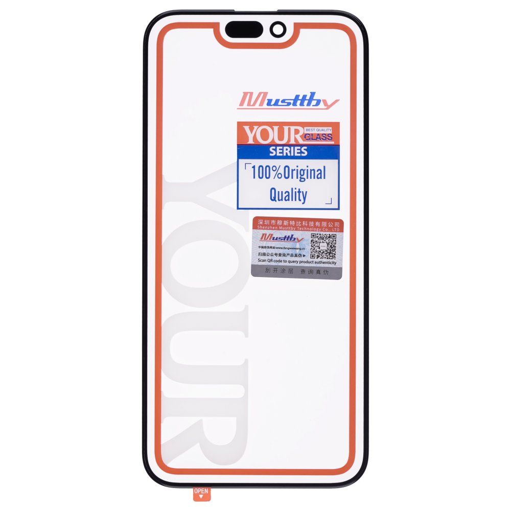 Стекло модуля для Apple iPhone 15 Pro Max + OCA (Musttby) (Premium)