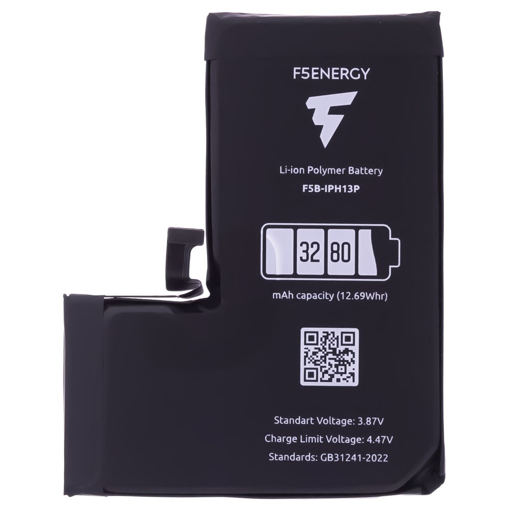 Аккумулятор для Apple iPhone 13 Pro (F5ENERGY) (усиленный) (3280 мАч) (SPECIAL EDITION) + двухсторонний скотч