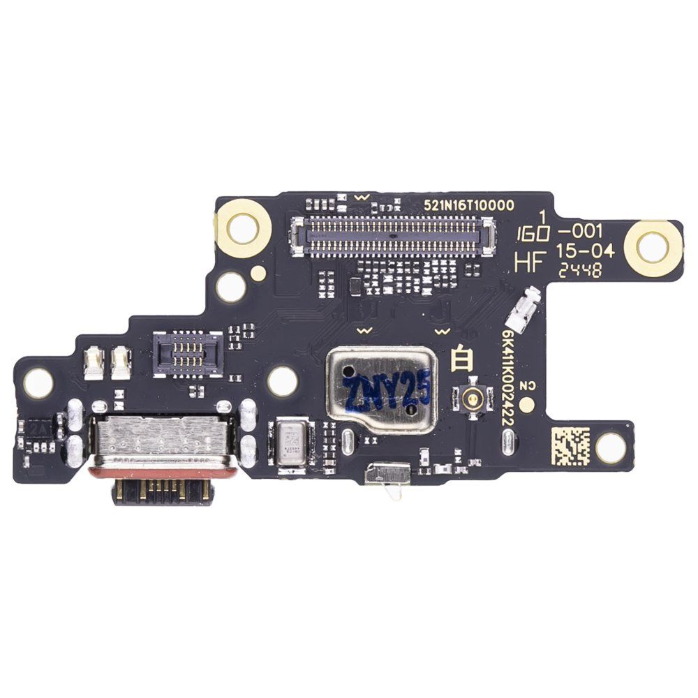 Нижняя плата для Xiaomi Poco F6 (24069PC21G) с комп. + разъем зарядки + микрофон + разъем SIM (ORIG100)
