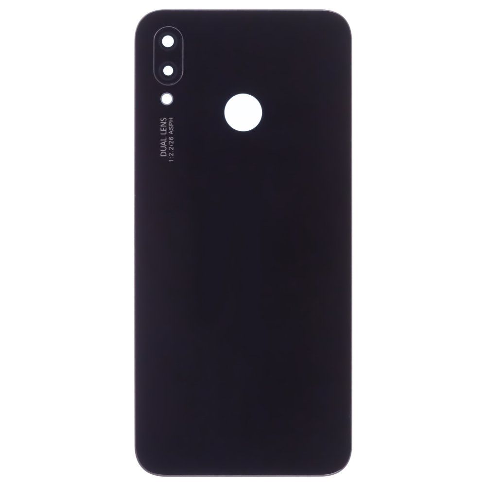 Задняя крышка для Huawei P20 Lite (ANE-LX1) / Nova 3E (ANE-AL00) (черный) (в сборе со стеклом камеры)