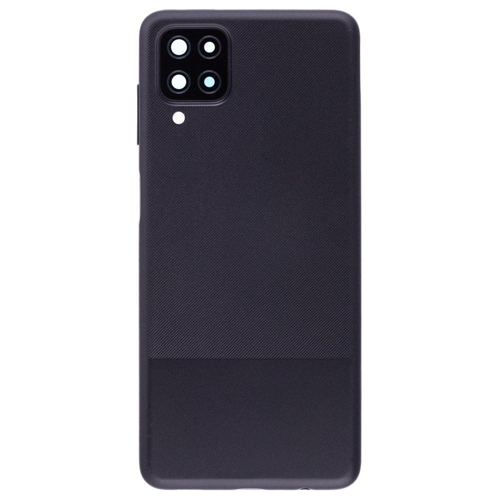Задняя крышка для Samsung A125 Galaxy A12 / A127 Galaxy A12 Nacho (черный) (в сборе со стеклом камеры)