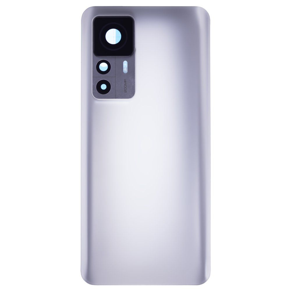 Задняя крышка для Xiaomi 12T Pro (22081212UG) (серебристый) (в сборе со стеклом камеры)