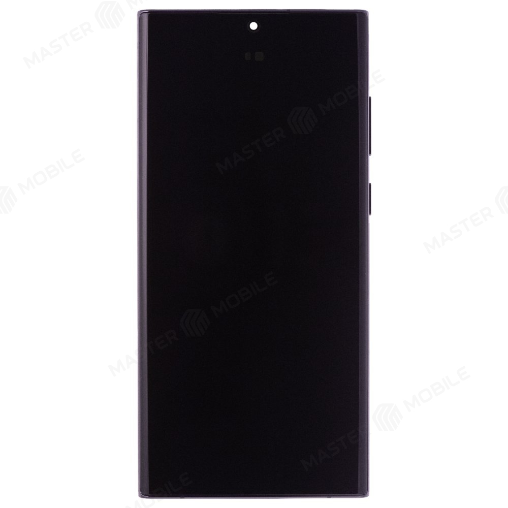 Дисплей для Samsung S908 Galaxy S22 Ultra + тачскрин (черный) (в рамке) (ORIG100) (возможен дефект ЛКП)