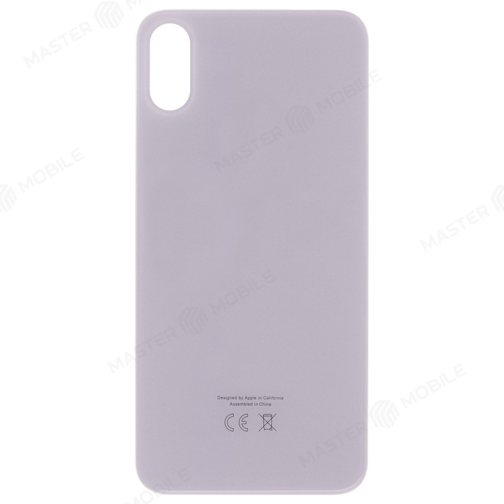 Задняя крышка для Apple iPhone Xs (белый) (с широким отверстием) (Premium)