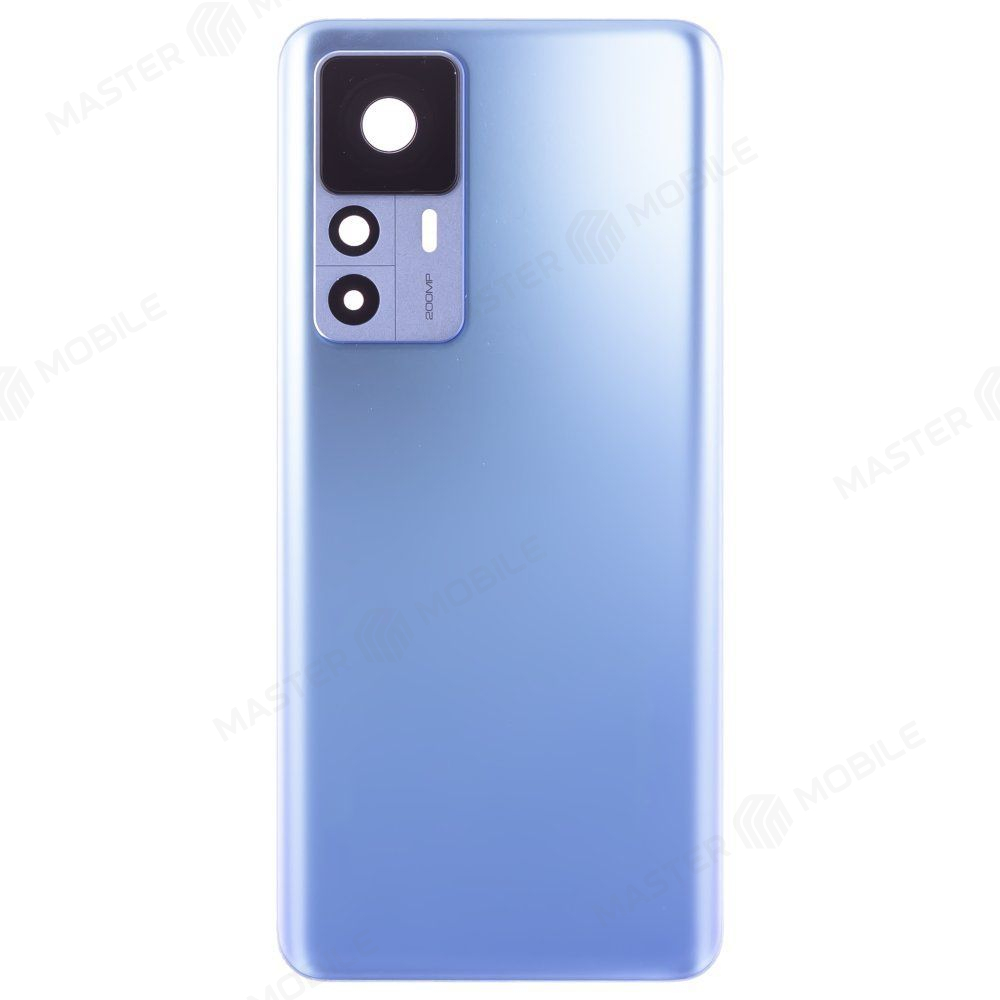 Задняя крышка для Xiaomi 12T Pro (22081212UG) (голубой) (в сборе со стеклом камеры) (ORIG100)