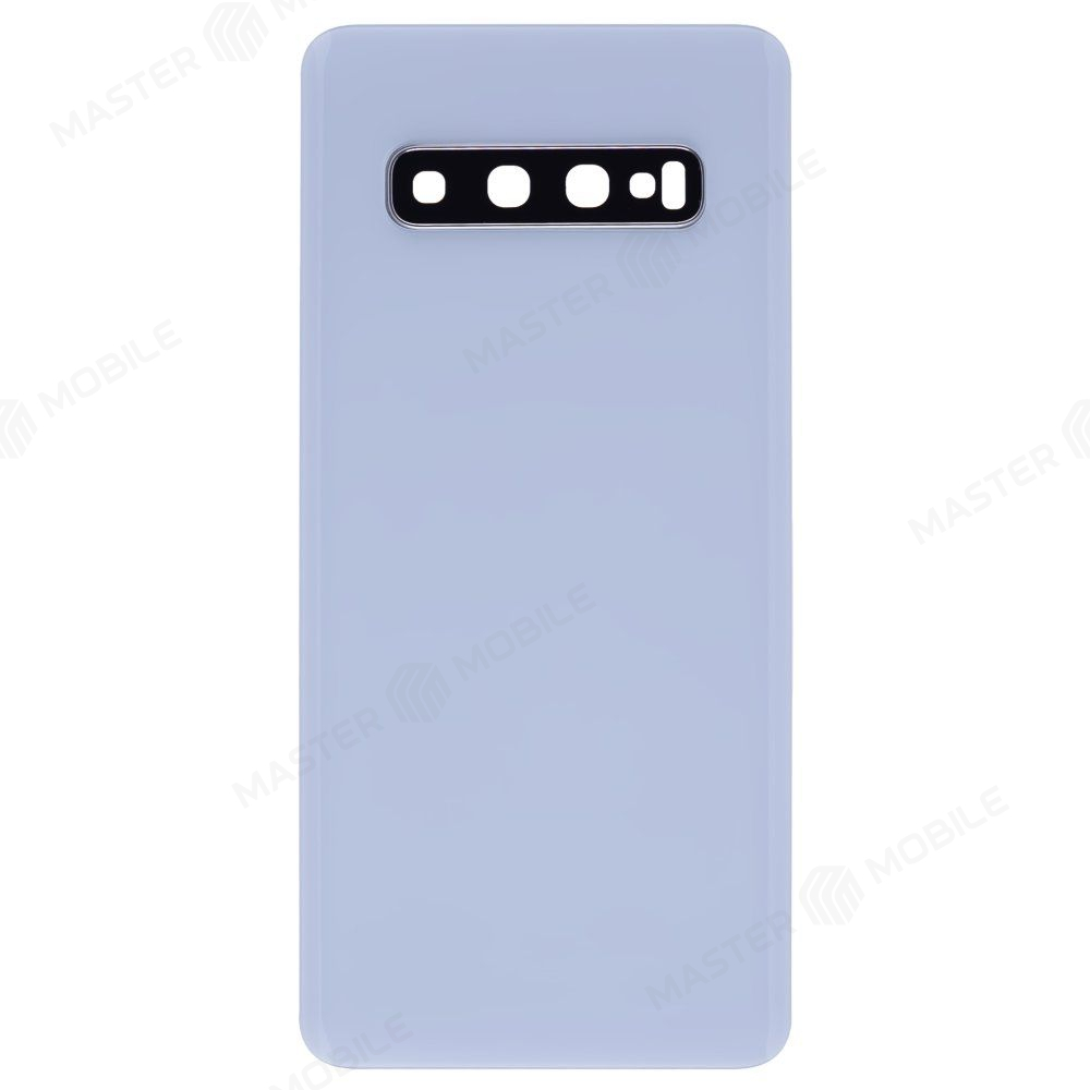 Задняя крышка для Samsung G973 Galaxy S10 (белый) (в сборе со стеклом камеры)