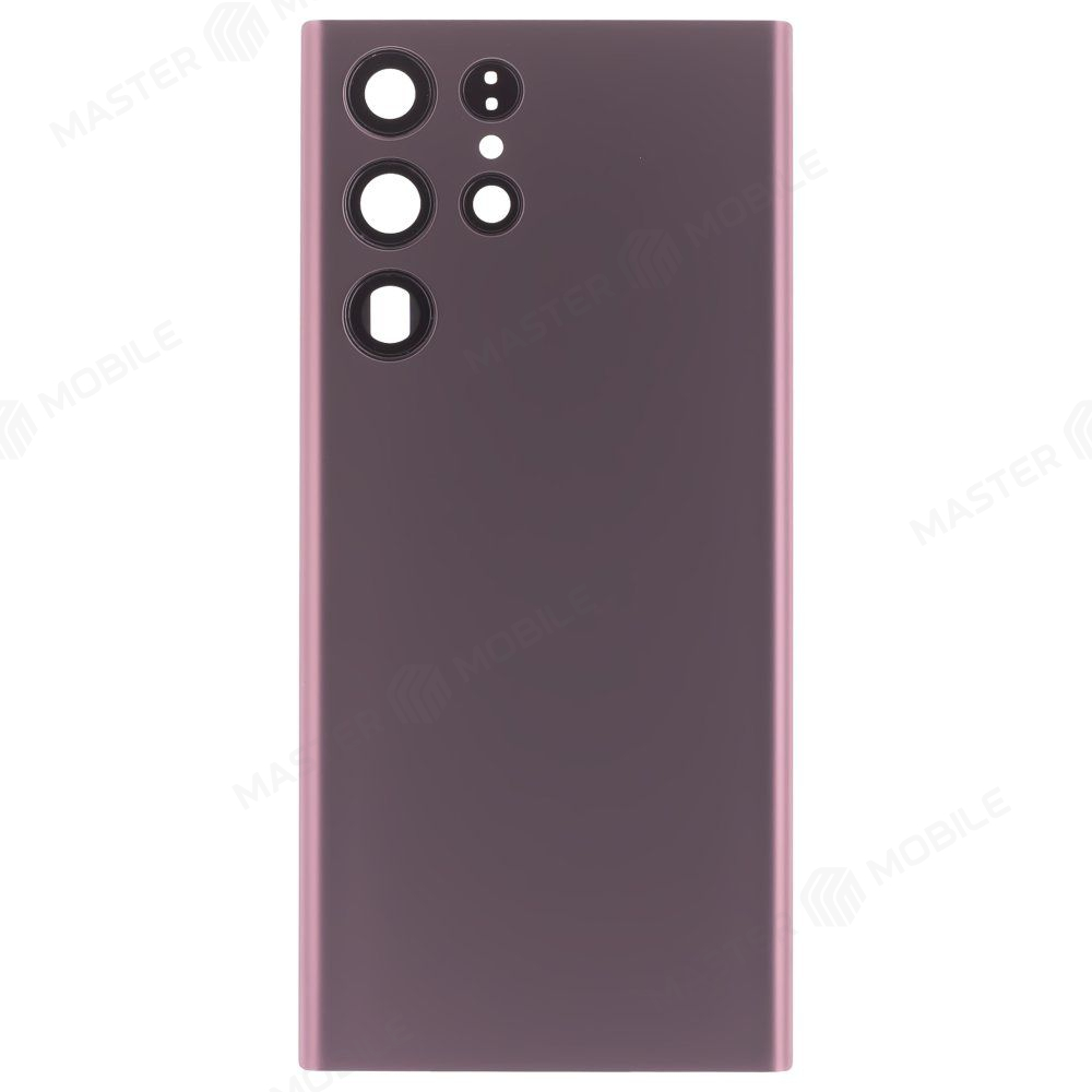 Задняя крышка для Samsung S908 Galaxy S22 Ultra (бордовый) (в сборе со стеклом камеры)