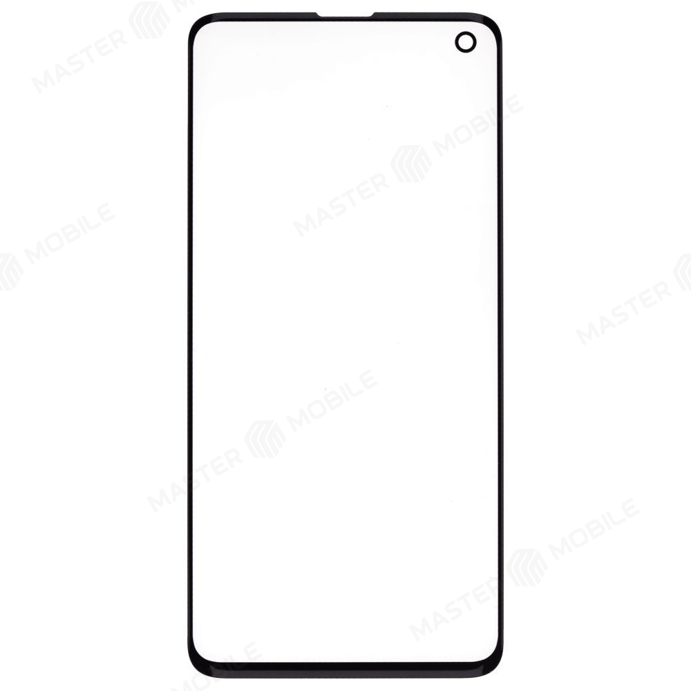 Стекло модуля для Samsung G973 Galaxy S10 + OCA (черный)