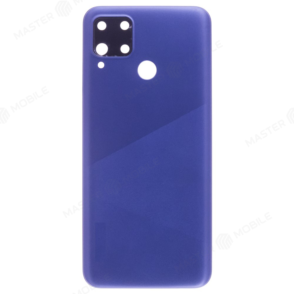 Задняя крышка для Realme C15 (RMX2180) (синий) (в сборе со стеклом камеры)