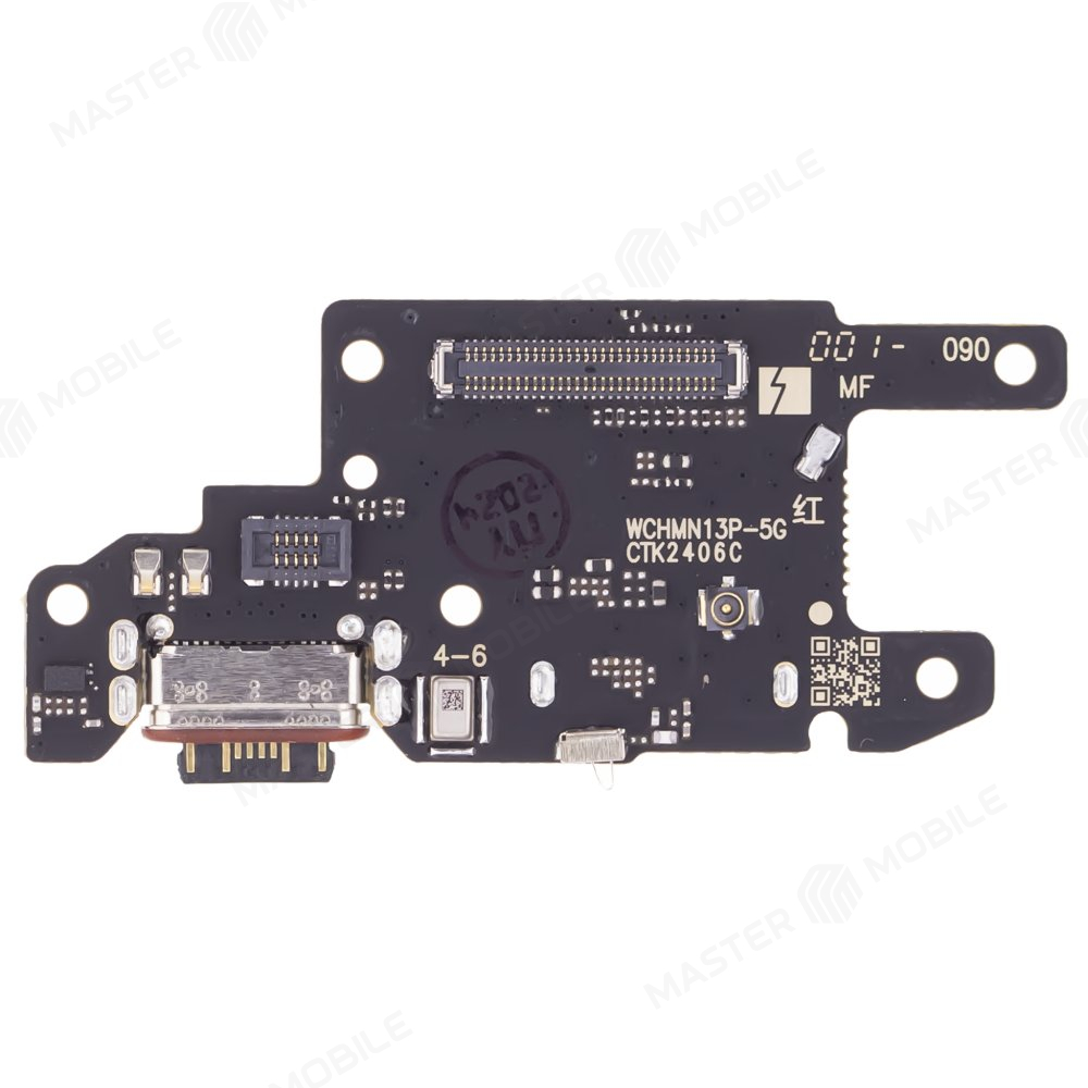 Нижняя плата для Xiaomi Poco X6 (23122PCD1G) / Redmi Note 13 Pro 5G (2312DRA50C) с комп. + разъем зарядки + микрофон