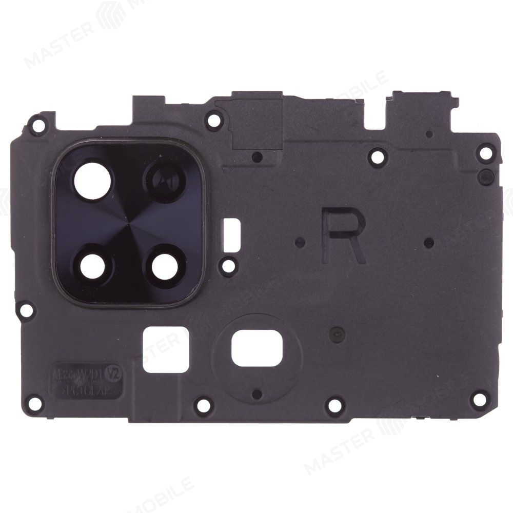 Стекло задней камеры для Xiaomi Redmi 10C (220333QNY) (черный) (в рамке)