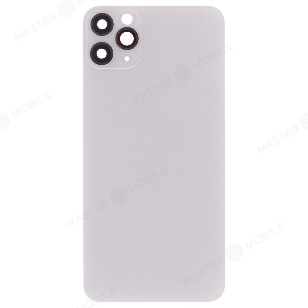 Задняя крышка для Apple iPhone 11 Pro Max (белый) (в сборе со стеклом камеры) (Premium)