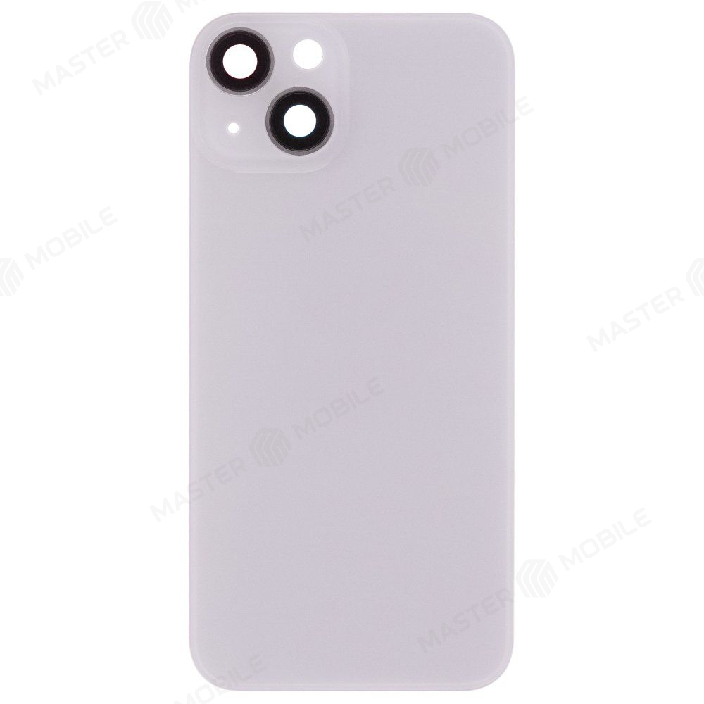 Задняя крышка для Apple iPhone 14 (белый) (в сборе со стеклом камеры) (Premium)