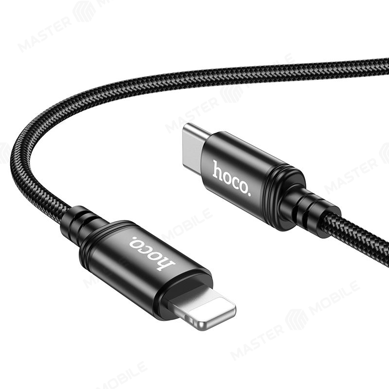 Дата-кабель Hoco X89 TypeC - Lightning 1 м 60W (плетеный) (черный)