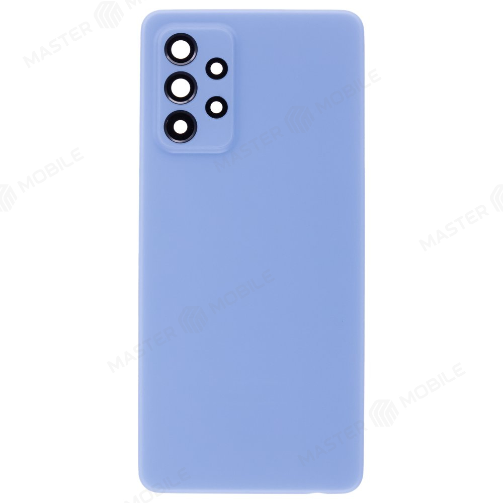 Задняя крышка для Samsung A525 Galaxy A52 / A526 Galaxy A52 5G / A528 Galaxy A52s (голубой) (в сборе со стеклом камеры)