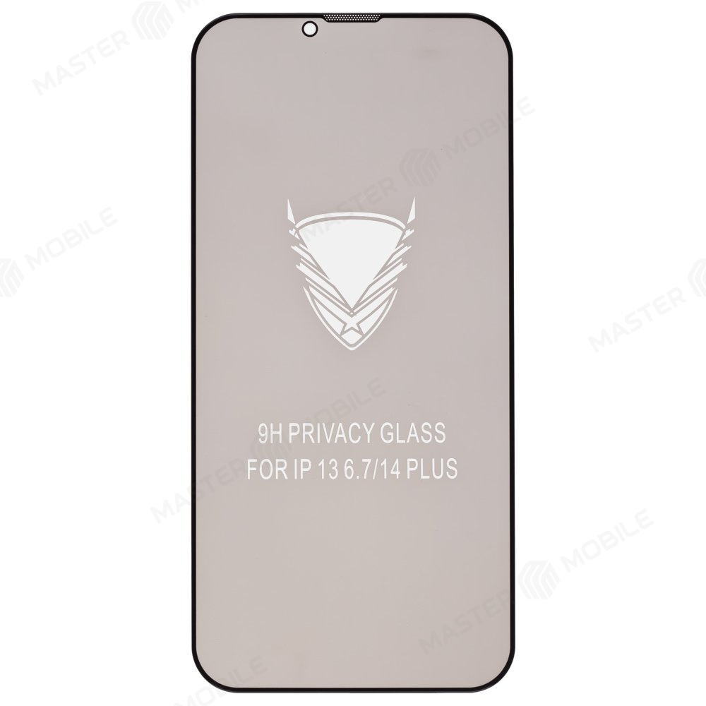 Защитное стекло 3D для Apple iPhone 13 Pro Max (антишпион) (черный)