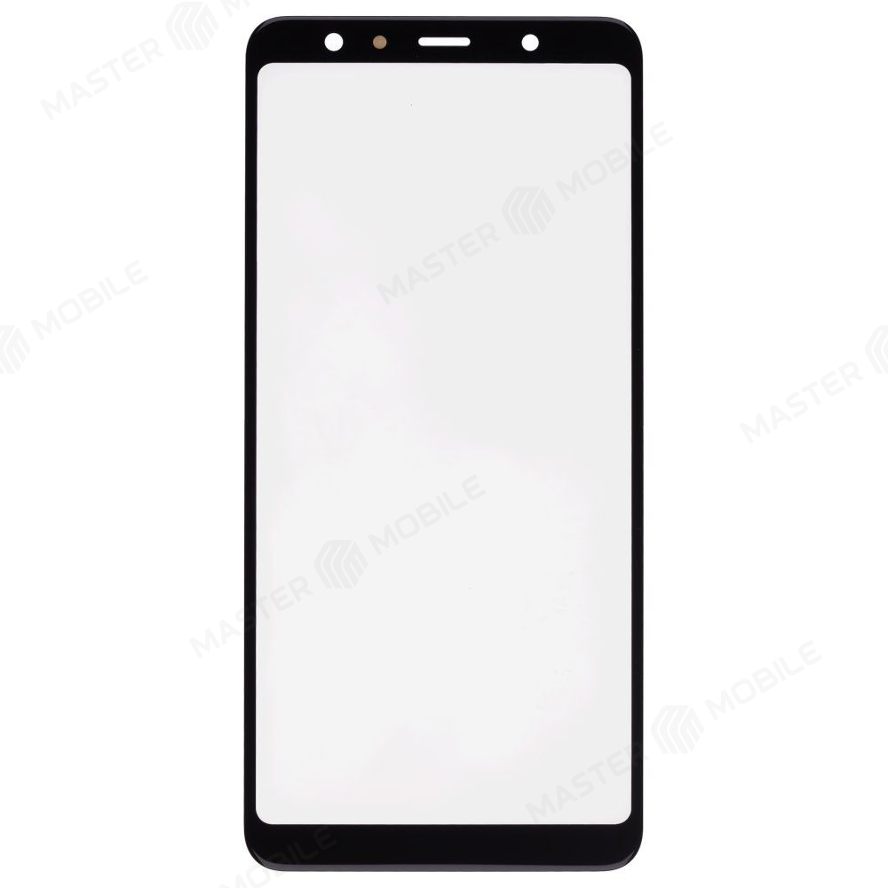Стекло модуля для Samsung A750 Galaxy A7 (2018) + OCA (черный) (Premium)