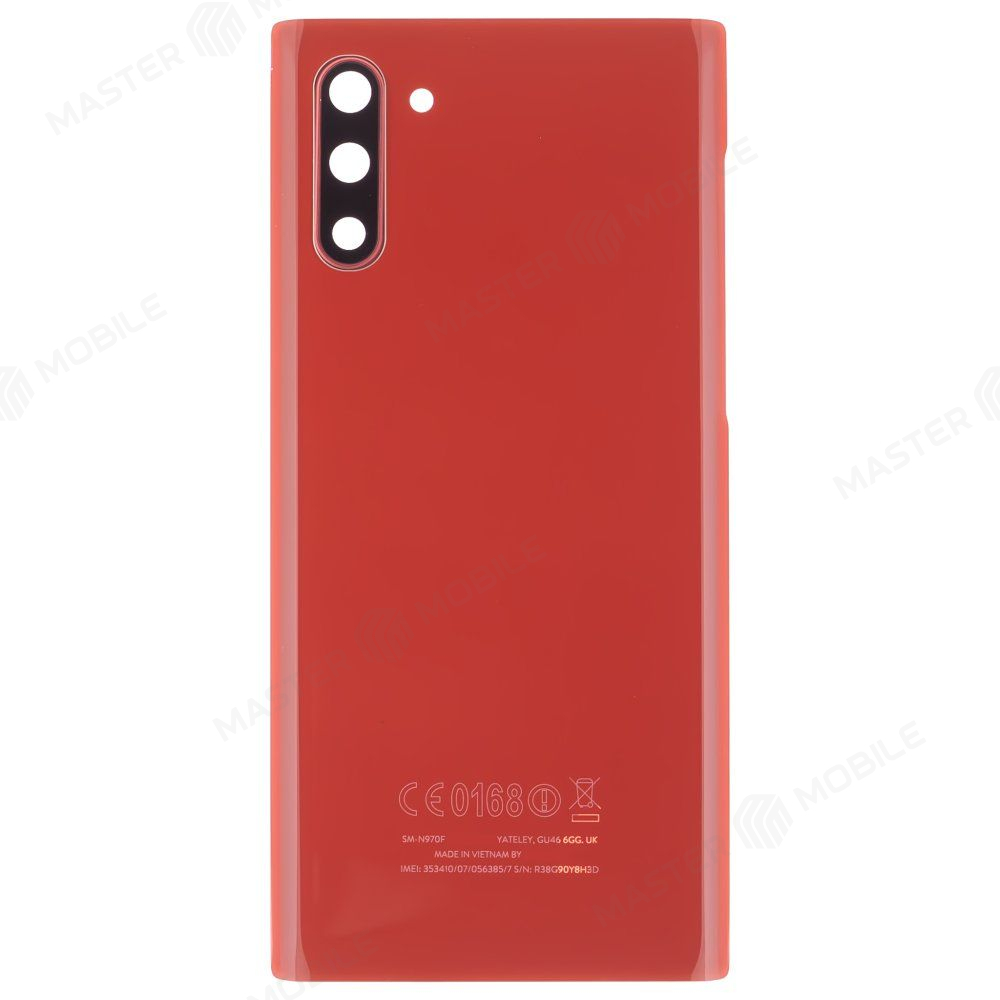 Задняя крышка для Samsung N970 Galaxy Note 10 (красный) (в сборе со стеклом камеры)
