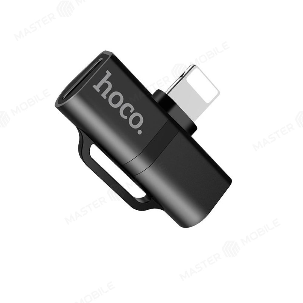Переходник (адаптер) Hoco LS20 Lightning + Lightning-Lightning (черный)