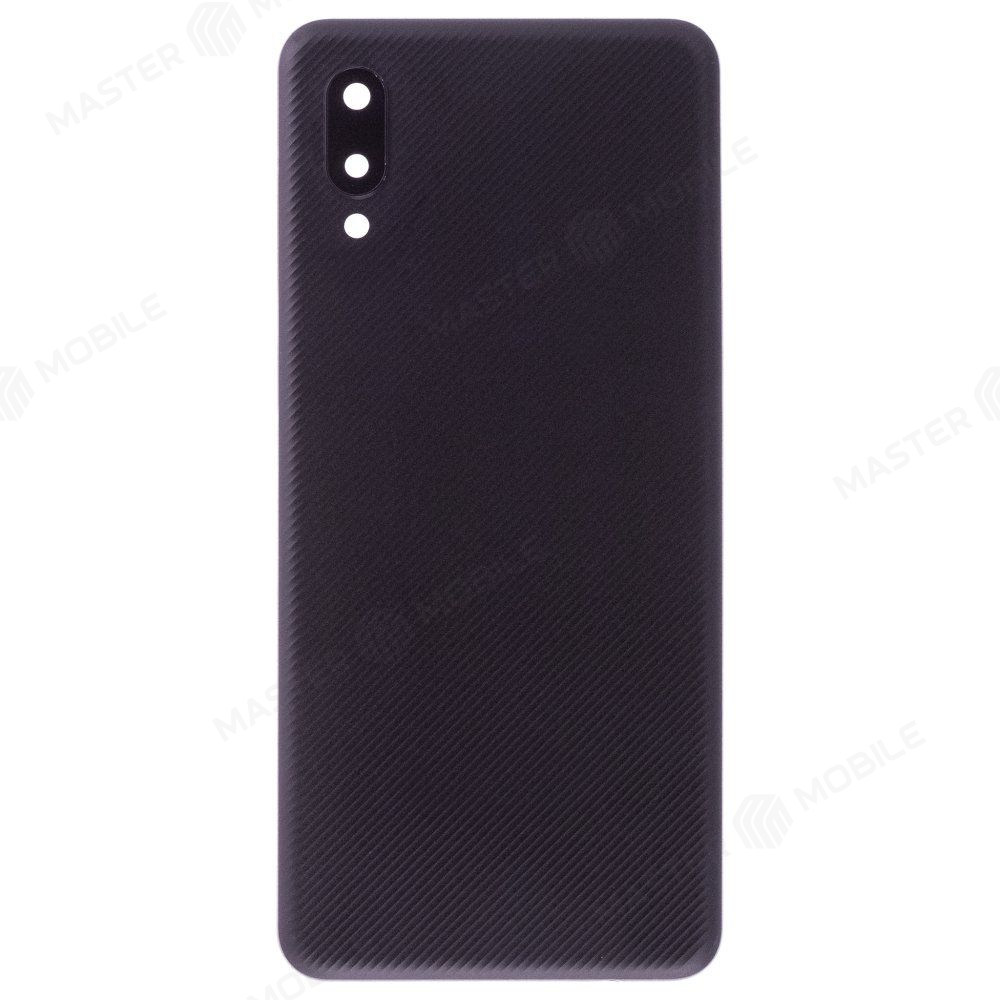 Задняя крышка для Samsung A022 Galaxy A02 (черный) (в сборе со стеклом камеры)