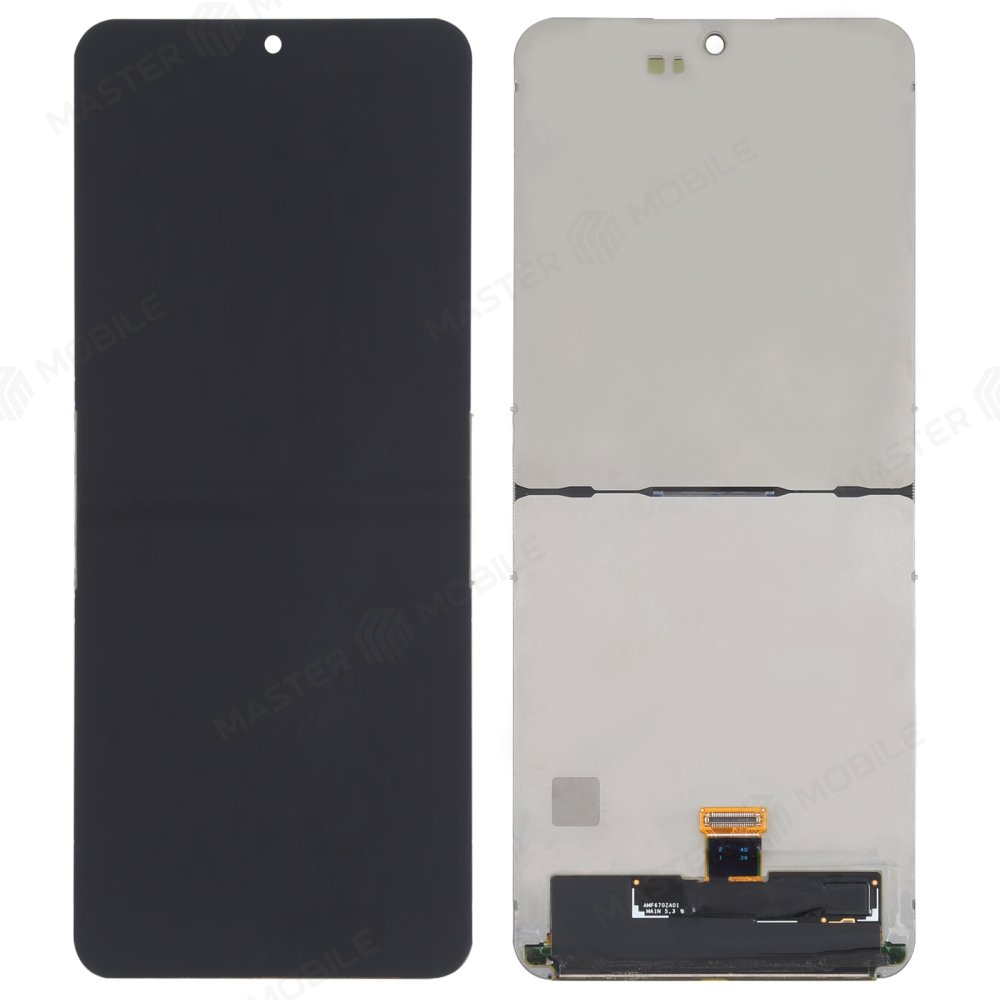 Дисплей для Samsung F711 Galaxy Z Flip 3 (в сборе с тачскрином) (внутренний) (черный) (ORIG)