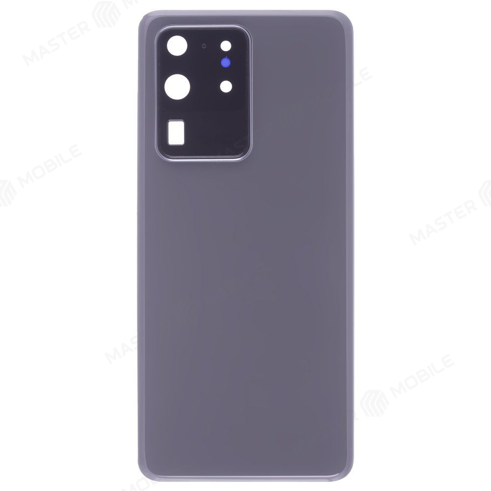 Задняя крышка для Samsung G988 Galaxy S20 Ultra (серый) (в сборе со стеклом камеры)