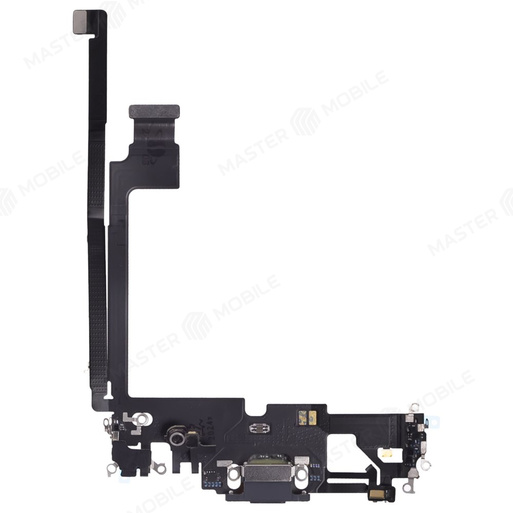 Шлейф для Apple iPhone 12 Pro Max с комп. + разъем зарядки + микрофон (синий) (ORIG100)