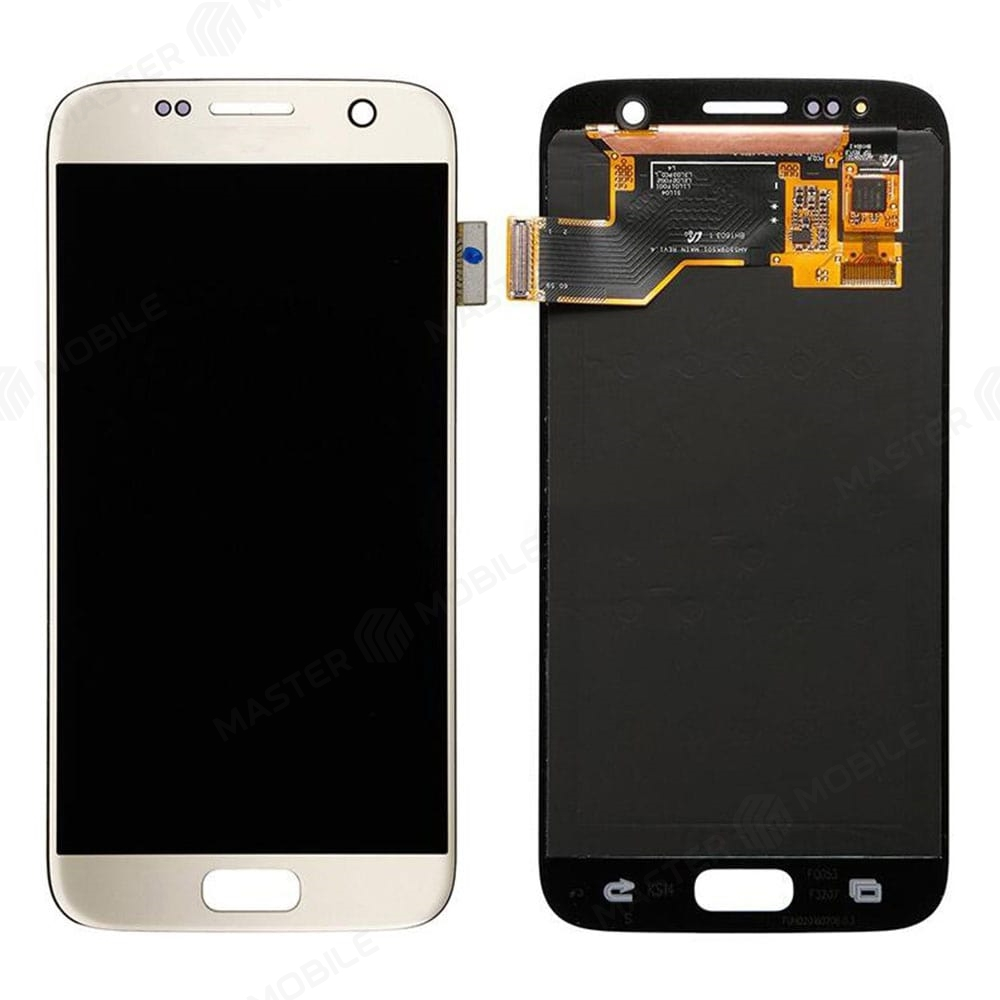 Дисплей для Samsung G930 Galaxy S7 (в сборе с тачскрином) (золотистый) (OLED)