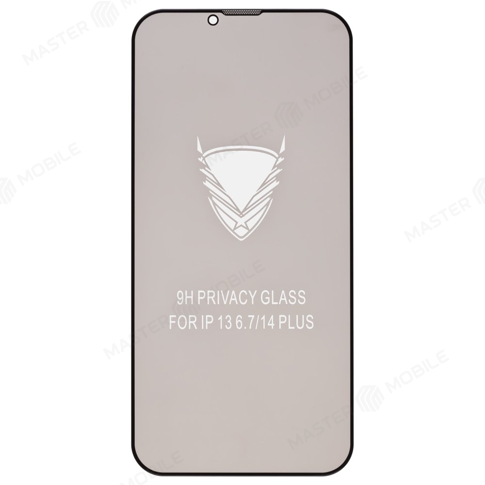 Защитное стекло 3D для Apple iPhone 14 Plus (антишпион) (черный)