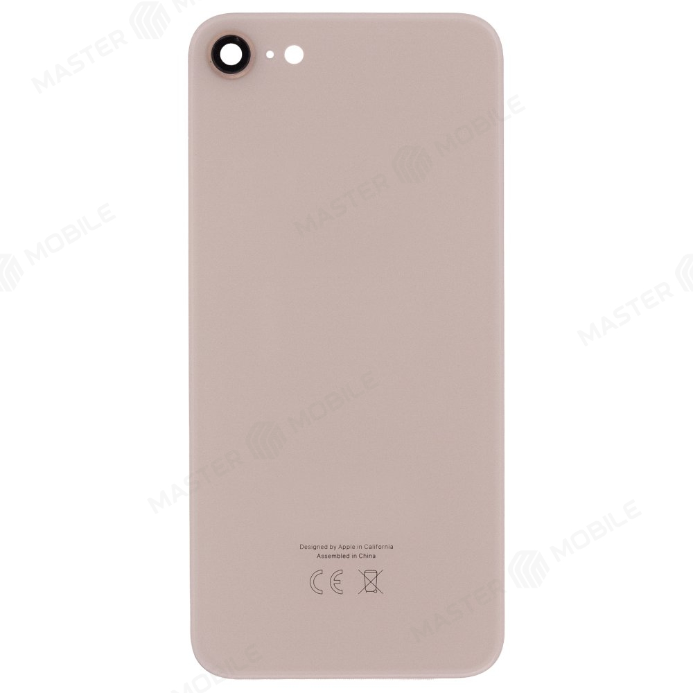 Задняя крышка для Apple iPhone 8 (золотистый) (в сборе со стеклом камеры) (Premium)